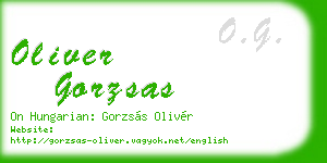 oliver gorzsas business card